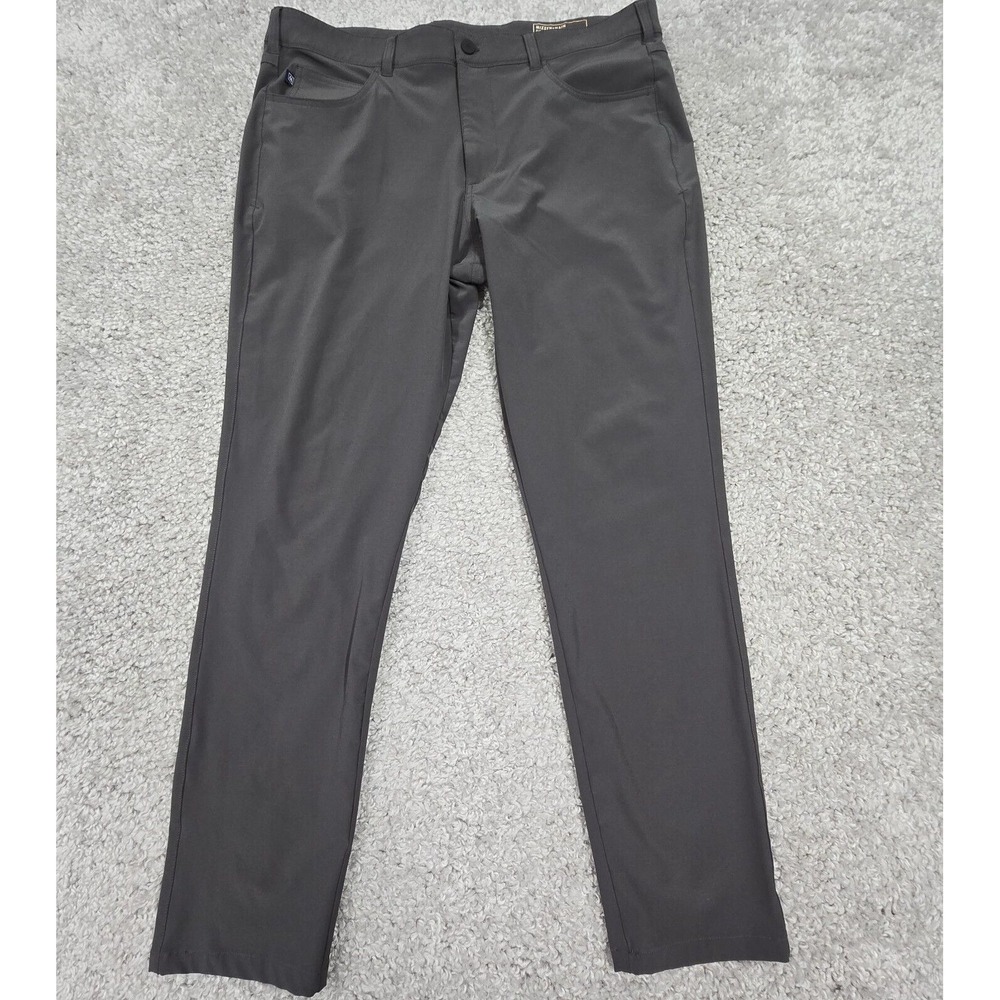 Mizzen+Main‎ Mens Helmsman Pants Gray Slim Performance Stretch Size 38x32 Office